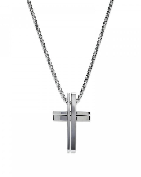 Unique Mens Stainless Steel Cross Necklace AN-112