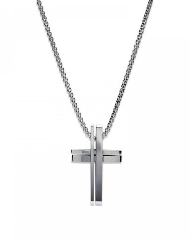 Unique Mens Stainless Steel Cross Necklace AN-112
