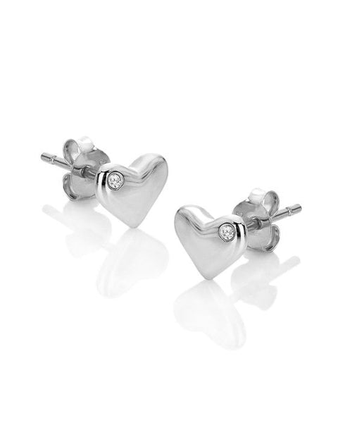 Hot Diamonds Desire Silver Heart Stud Earrings DE779