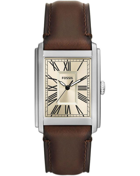 Fossil Carraway Brown Leather Strap Mens Watch FS6012
