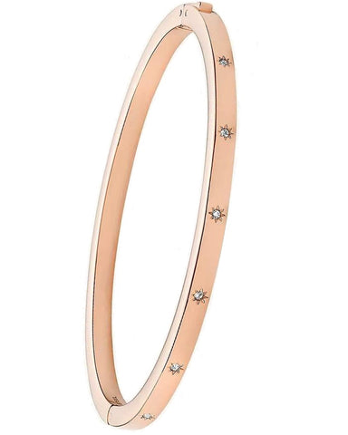 Fossil Rose Gold Cubic Zirconia Shine Bright Bangle JF04394791