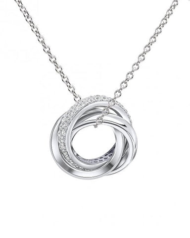 Diamonfire Silver & Cubic Zirconia Triple Twist Pendant P5399