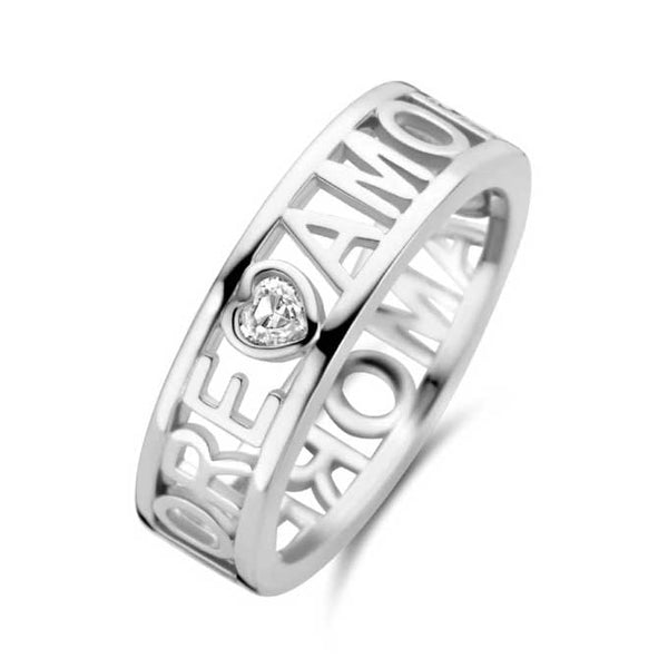 Ti Sento Silver Amore Ring 12227Z1