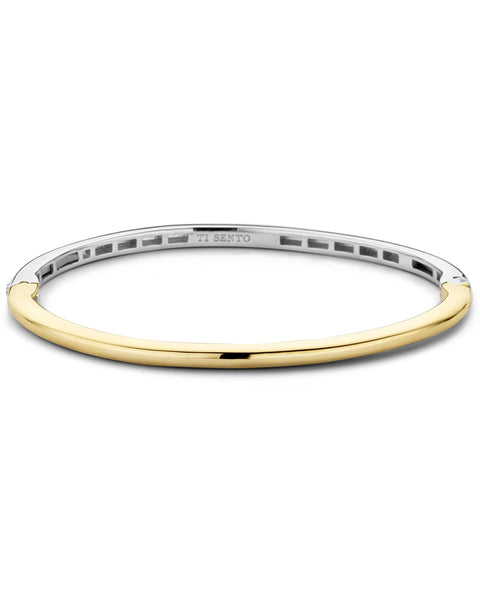 Ti Sento 18ct Gold Plated Silver Bangle