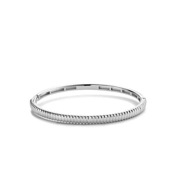 TI SENTO Sterling Silver Ribbed Bangle 2956SI
