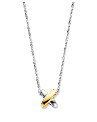 Ti Sento Silver & 18ct Gold Plated Kiss Pendant 34003SY/42
