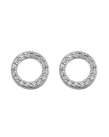 Hot Diamonds Bliss Circle Sterling Silver Stud Earrings - DE534