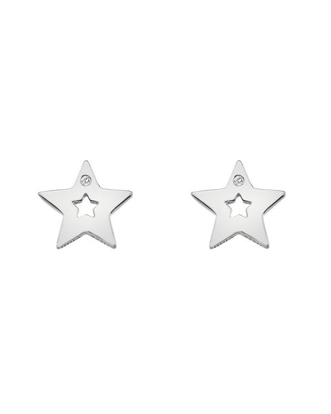 Hot Diamonds Silver Diamond Amulet Star Earrings