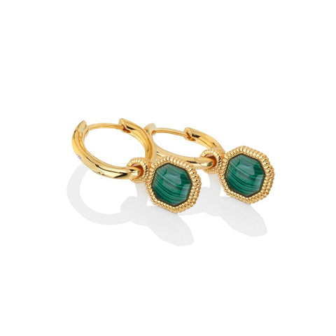 Hot Diamonds X Jac Jossa Revive Malachite Earrings DE677