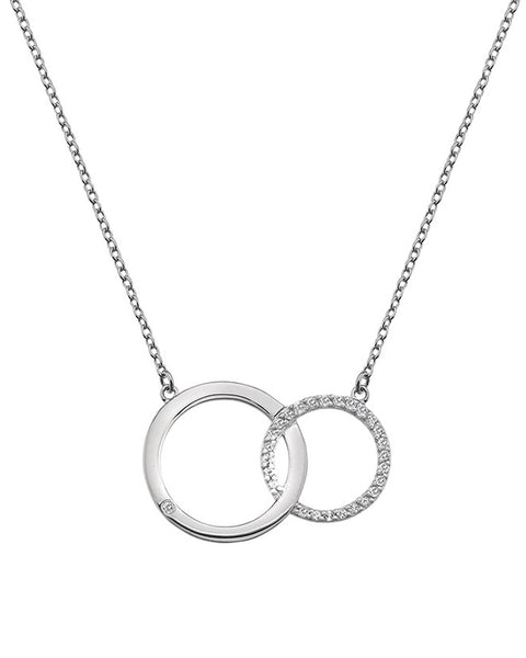 Hot Diamonds Bliss Interlocking Circles Silver Pendant - DN127