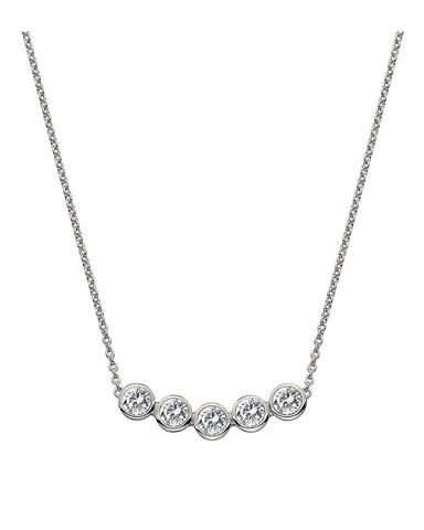 Hot Diamonds Tender Silver & White Topaz Necklace