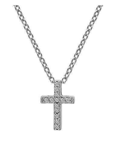 Hot Diamonds Bliss Cross Silver & White Topaz Pendant