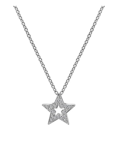 Hot Diamonds Bliss Star Silver & White Topaz Pendant