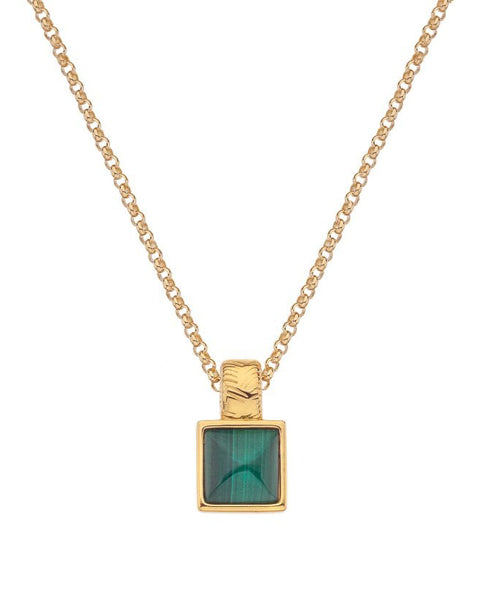 Hot Diamonds X Jac Jossa Malachite Square Pendant DP844