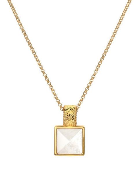 Hot Diamonds X Jac Jossa Calm Mother Of Pearl Square Pendant DP896