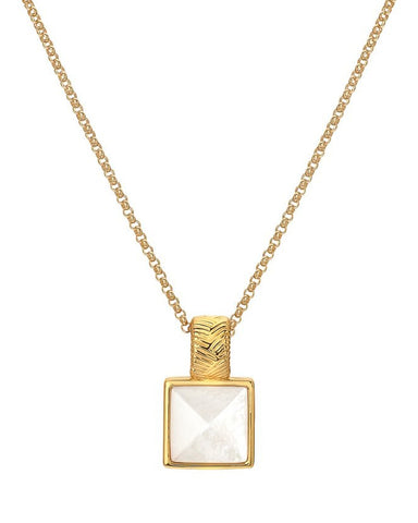Hot Diamonds X Jac Jossa Calm Mother Of Pearl Square Pendant DP896