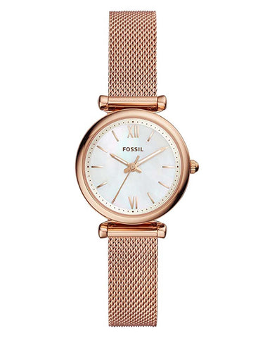 Fossil Carlie Mini Rose Gold Plated Ladies Watch