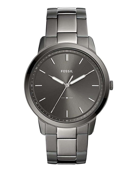 Fossil Minimalist Smoke Stainless Steel Mens Watch