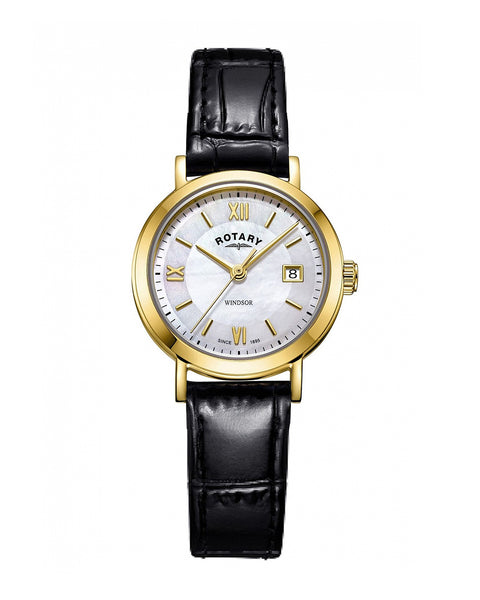 Rotary Ladies Windsor Gold Plated Leather Watch