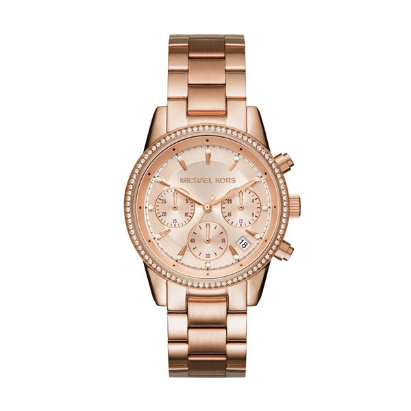 Michael Kors Ritz Rose Gold Ladies Watch MK6357 Front