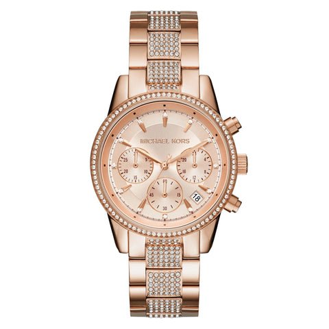 Michael Kors Bryant Rose Gold Chronograph Ladies Watch