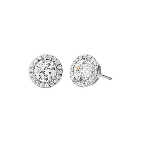 Michael Kors Cubic Zirconia Halo Stud Earrings MKC1035AN040