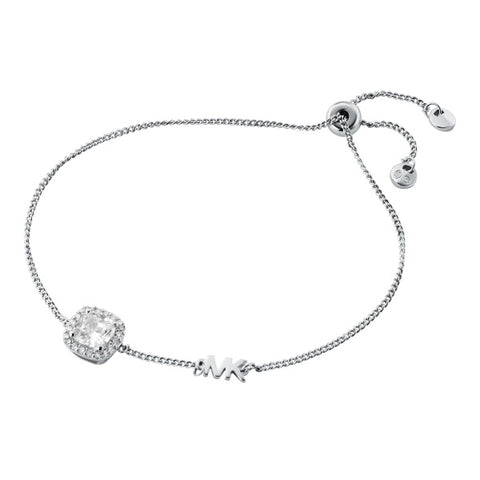 Michael Kors Sterling Silver Cushion Cut Slider Bracelet