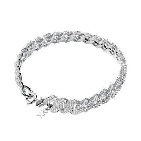Michael Kors Sterling Silver Cubic Zirconia Link Bracelet MKC1427AN040