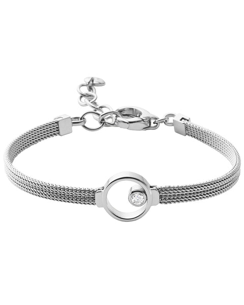 Skagen Elin Crystal Circle Stainless Steel Bracelet