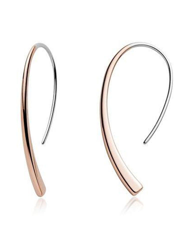 Skagen Elin Two-Tone Steel Threader Drop Earrings