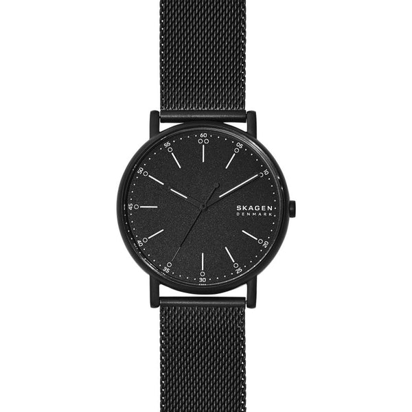 Skagen Signatur Three-Hand Midnight Steel Mesh Gents Watch SKW6579