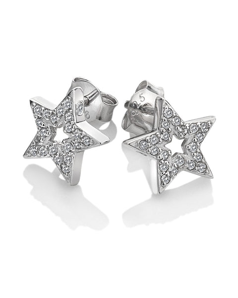 Hot Diamonds Bliss Star Silver & White Topaz Earrings