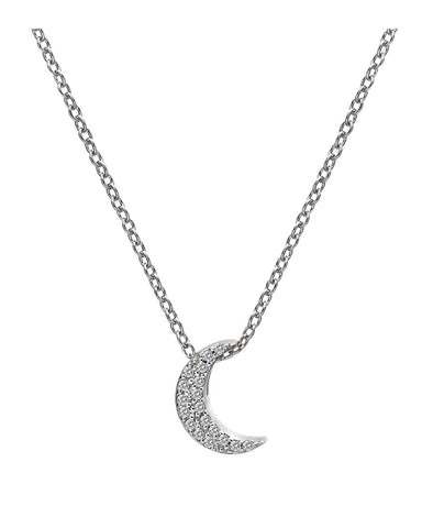 Hot Diamonds Bliss Crescent Silver & White Topaz Pendant