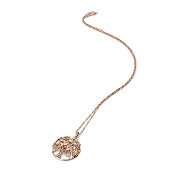 Hot Diamonds Rose Gold Plated Nurture Circle White Topaz Pendant