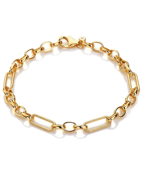 Hot Diamonds X TG Statement Link Gold Plated Bracelet DL685