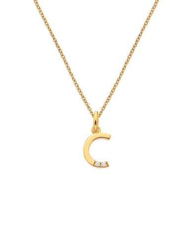 Hot Diamonds X Jac Jossa Gold Plated 'C' Pendant DP941