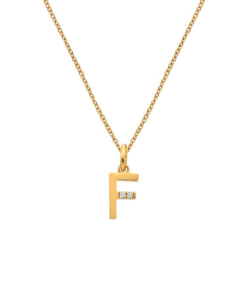 Hot Diamonds X Jac Jossa Gold Plated 'F' Pendant DP944