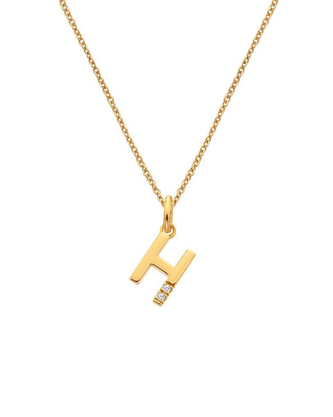 Hot Diamonds X Jac Jossa Gold Plated 'H' Pendant DP946