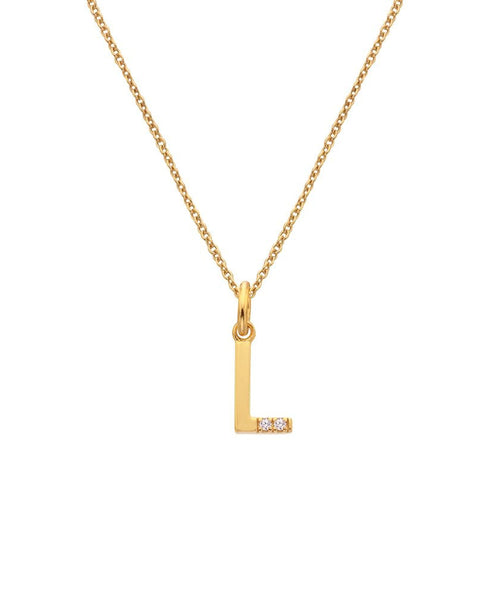 Hot Diamonds X Jac Jossa Gold Plated 'L' Pendant DP950