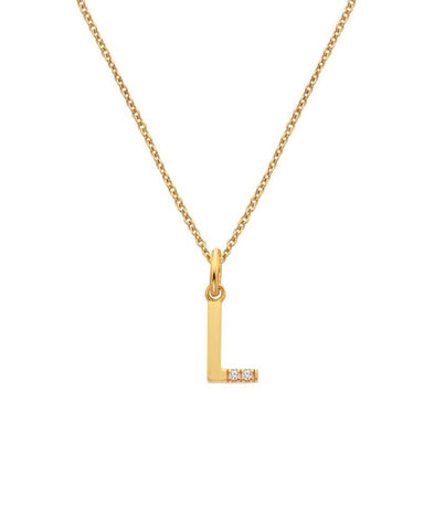 Hot Diamonds X Jac Jossa Gold Plated 'L' Pendant DP950