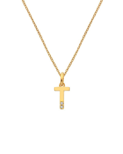 Hot Diamonds X Jac Jossa Gold Plated 'T' Pendant DP958