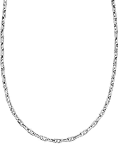 Fossil Heritage D-Link Silver-Tone Brass Chain Necklace JA7243040