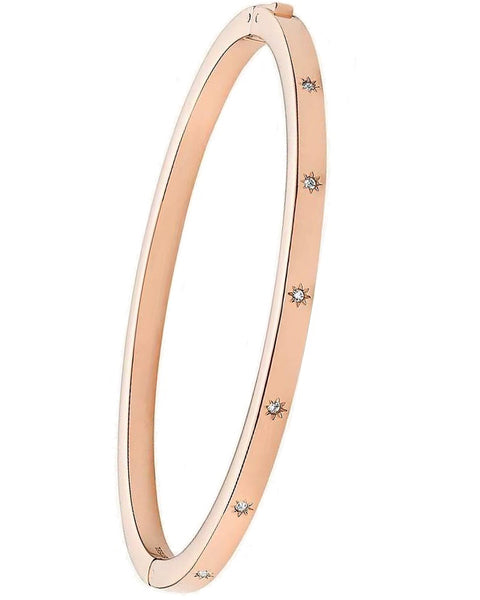 Fossil Rose Gold Cubic Zirconia Shine Bright Bangle JF04394791