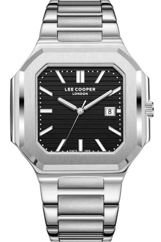 Lee Cooper Men's Silver & Black Watch LC08269.360