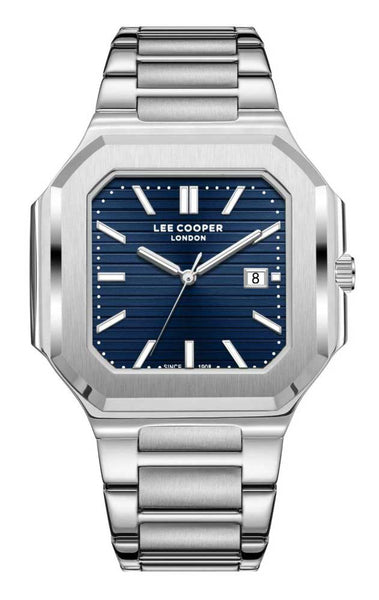 Lee Cooper Men's Silver & Dark Blue Watch LC08269.390