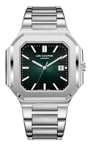 Lee Cooper Men's Silver & Green Watch LC08269.370