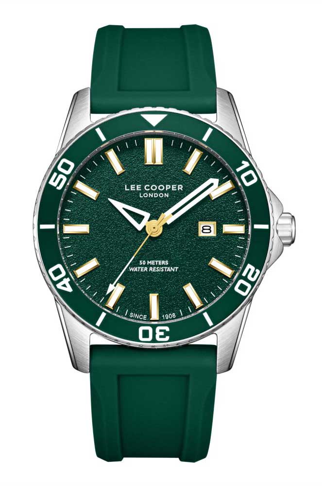 Lee Cooper Men's Sports Green Strap Watch LC08278.375