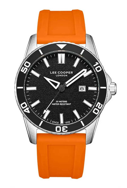 Lee Cooper Men's Sports Orange Strap Watch LC08278.360