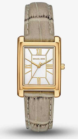 Michael Kors Essex Gold-Tone and Nude Leather Strap Ladies Watch MK4964