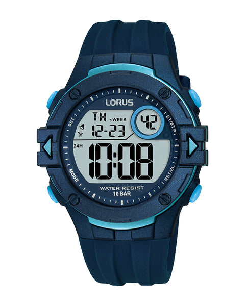 Lorus Blue Silicone Digital Watch R2325PX9